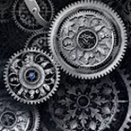 Black world time clock theme