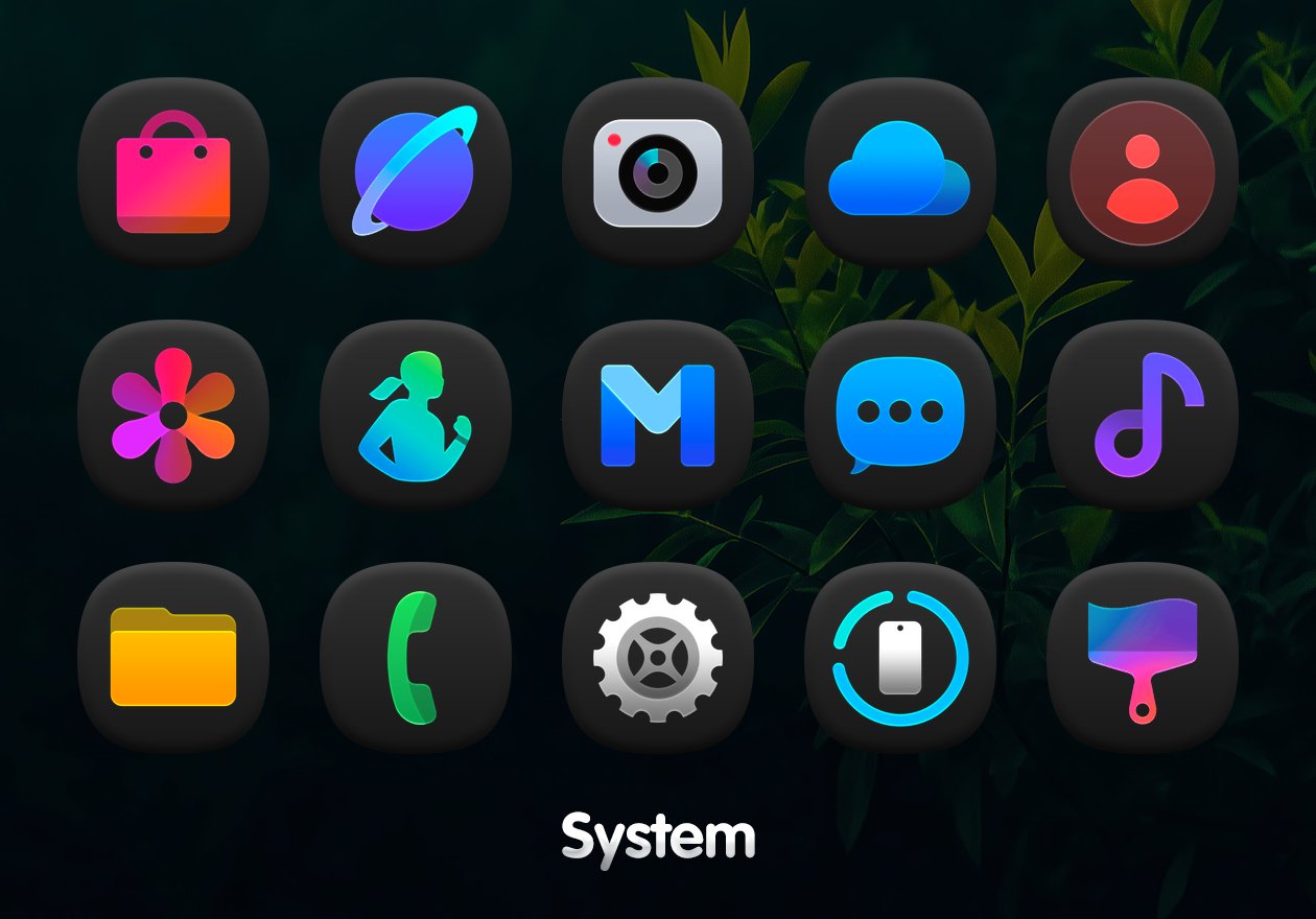 OneDark 3D - Icon Pack background