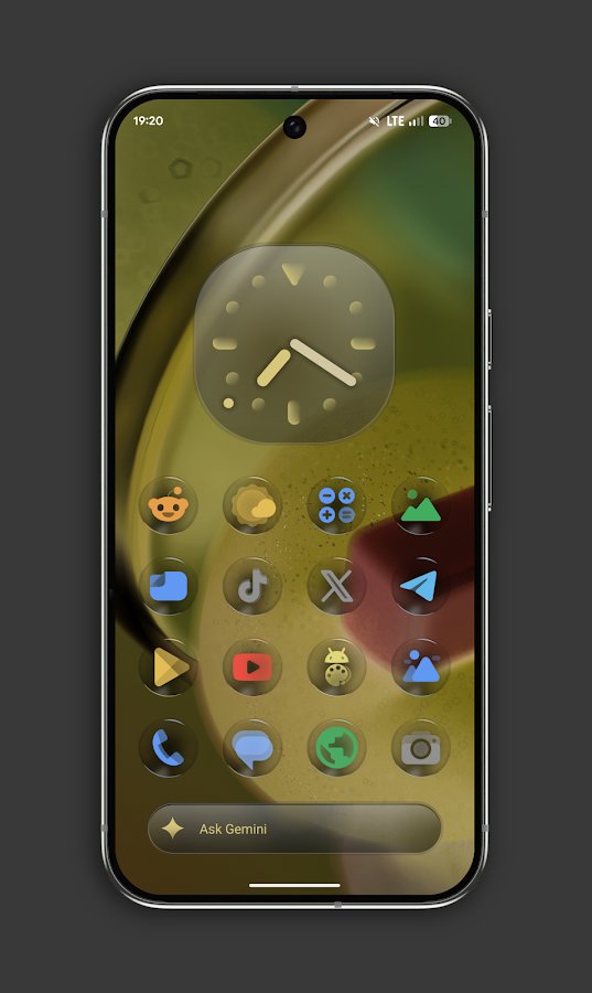 Glassy Colors Icons background