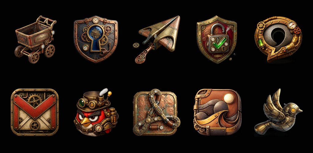 Steampunk - Icon Pack background
