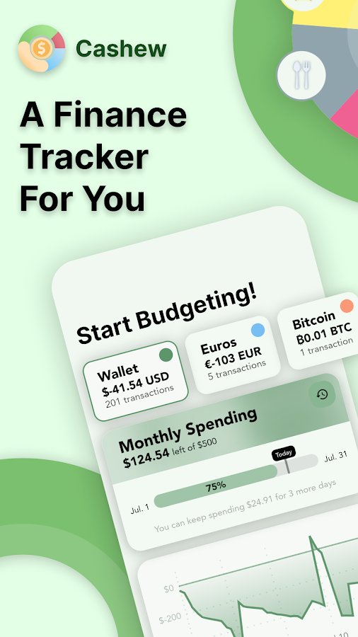 Cashew—Expense Budget Tracker background